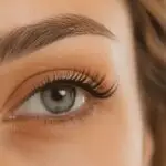 Classic lash extensions close-up