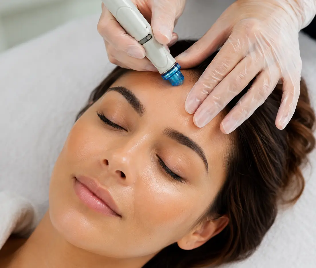 Hydrafacial at Glow Up Studio with a woman